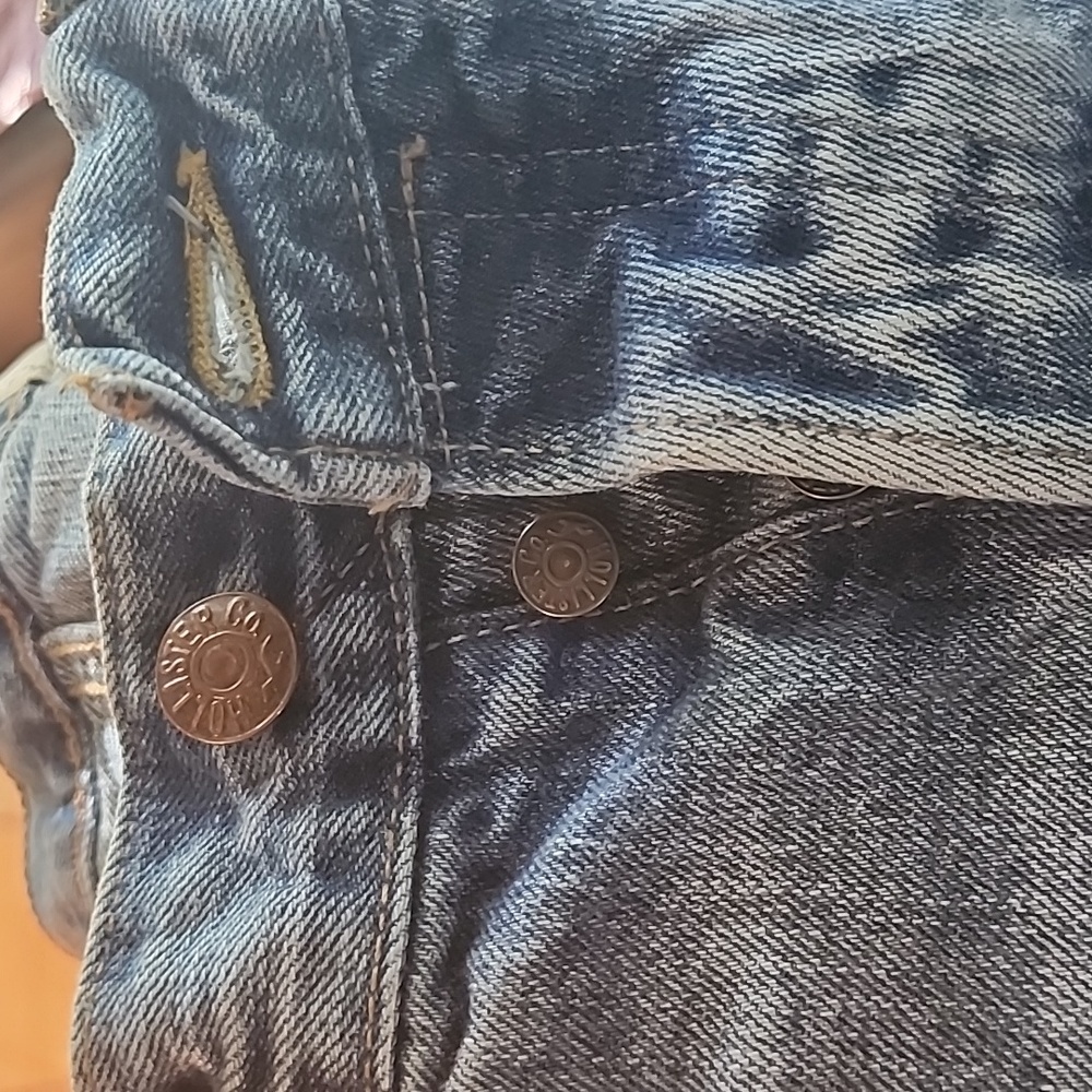 Hollister Straight Leg Blue Denim 5 pocket Jeans Button Fly 31 x 32 - Picture 8 of 9